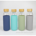 350ml glass drinking water bottle with lid